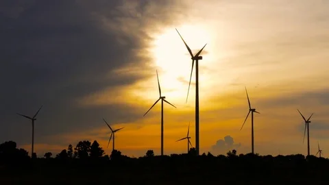 Time lapse motion of Wind Turbine Stock Footage 81265859