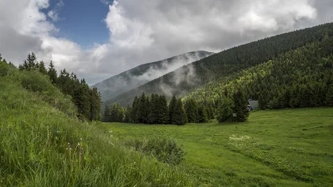 Time-lapse mountain of the Czech republic Stock Footage 122683423
