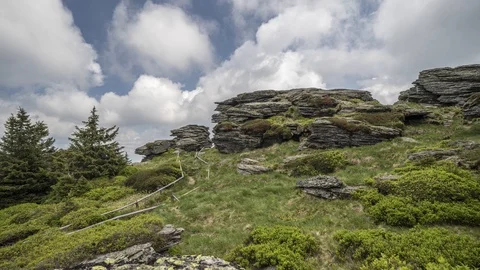 Time-lapse mountain of the Czech republic Stock Footage 122683438