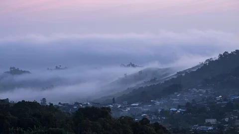 Time lapse Mountain forest  Stock Footage 97150785