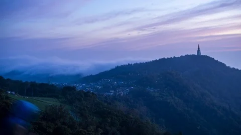 Time lapse Mountain forest  Stock Footage 97150787