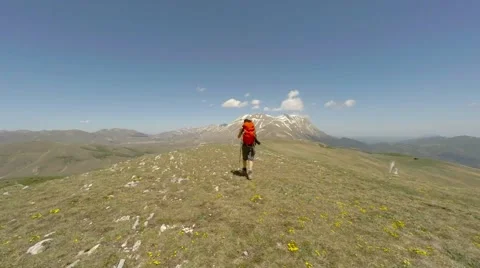 Time lapse of a mountain hike Stock Footage 58954118