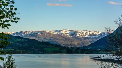 Time lapse of Mountain Lake Stock Footage 43160687