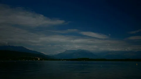 Time-lapse on mountain lake Stock Footage 79080428