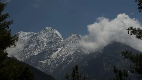 Time Lapse of Mountain Peak in Nepal Himalayas Stock Footage 101352620