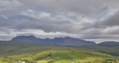 Time Lapse of mountain range and cloud cover, Isle of Skye, Scotland,UK Stock Footage 239135838
