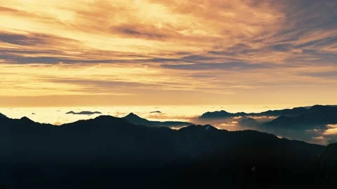 Time-lapse with mountain skyline with clouds Stock Footage 165490800