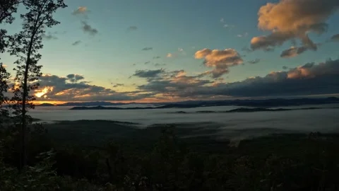 Time Lapse Mountain Sunrise Stock Footage 218458932