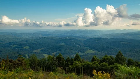 Time Lapse Mountain View at Elk Mountain Overlook 1 Stock Footage 95411620