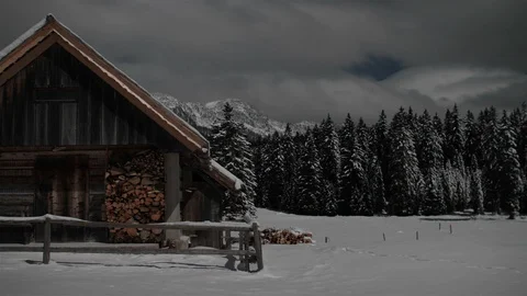 Time lapse of a mountain village Stock Footage 101750537