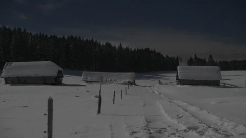 Time lapse of a mountain village Stock Footage 101750558