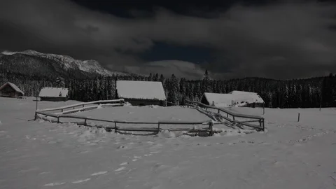 Time lapse of a mountain village Stock Footage 101750949