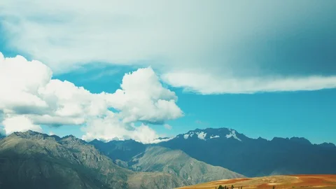 Time Lapse of the mountains and sky in Peru (around Sacred Valley) Stock Footage 128817094