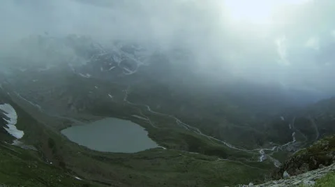 Time lapse mountains fog clouds Stock Footage 26393483