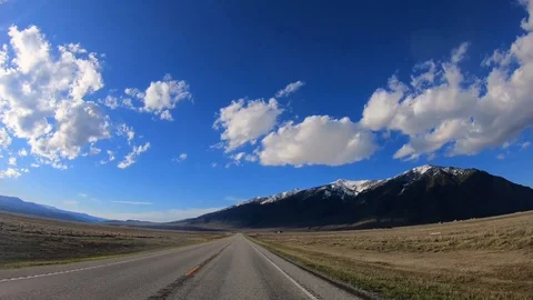 Time Lapse Mountains Road Video stock 92196443