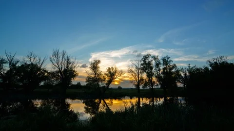 Time lapse. The movement of clouds across the blue sky. Stock Footage 116598841
