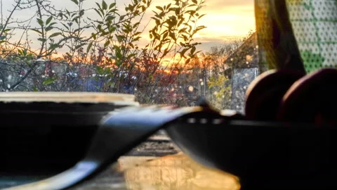 Time lapse on the movement of clouds during sunset 스톡 동영상 129541368