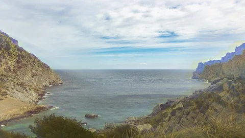 Time lapse of the movement of clouds over the mountain. Stock Footage 110756765