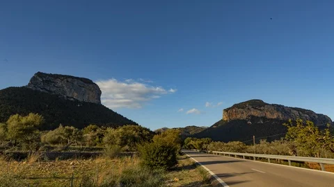 Time lapse of the movement of clouds over the mountain. Stock Footage 110793803
