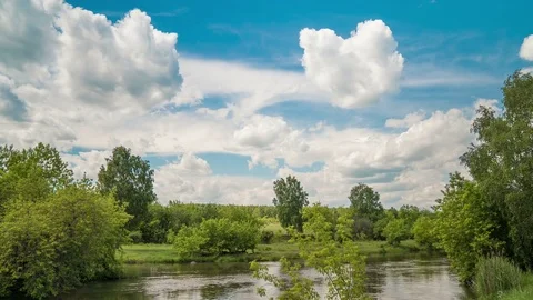 Time lapse of the movement of clouds in the sky Stock Footage 79098849