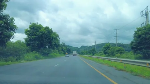 Time-lapse movement of fast driving along with the clouds in the sky moving quic 스톡 동영상 250221921