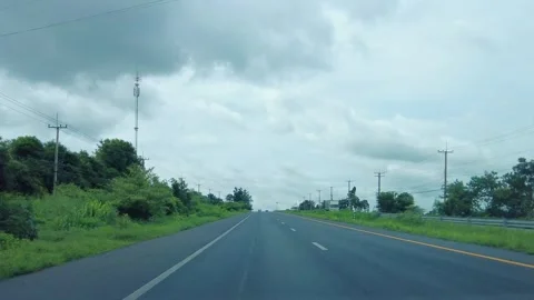 Time-lapse movement of fast driving along with the clouds in the sky moving quic 스톡 동영상 250221942