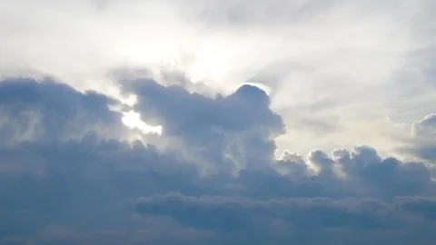 Time lapse, The movement of fluffy clouds Stock Footage 91473820