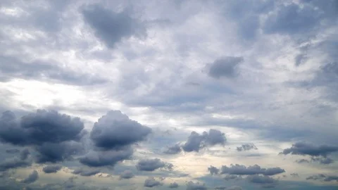 Time lapse, The movement of fluffy clouds Stock Footage 91484041