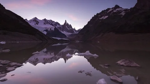 Time Lapse. The movement of Iceberg formations in a mountain lake Stock-Footage 79503248