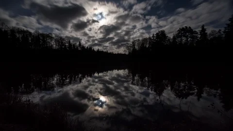 Time lapse of the movement of the moon on the sky. Stock-Footage 110817847