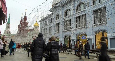 Time lapse of the movement of pedestrians Stock-Footage 129534728