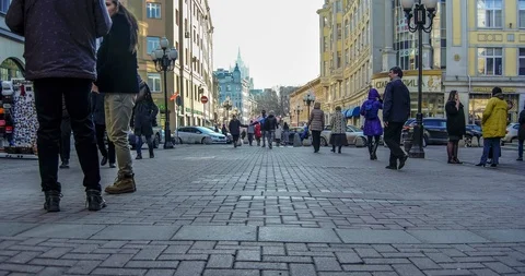Time lapse of the movement of pedestrians Stock-Footage 129534785