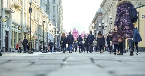Time lapse of the movement of pedestrians Stock-Footage 129534794