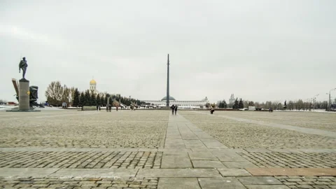 Time lapse of the movement of sky and clouds, people Stock-Footage 129534859