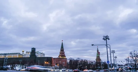 Time lapse of the movement of transport Stock-Footage 129534568