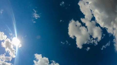 Time lapse of movement from the wind of clouds Stock-Footage 129632815