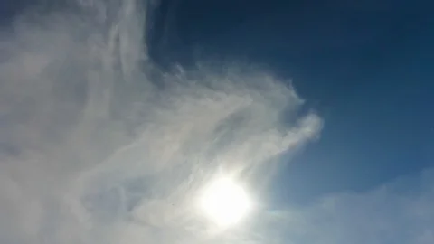 Time lapse of movement from the wind of clouds Stock-Footage 129632845
