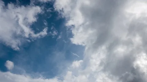 Time lapse of moving cloud of summer sky Stock Footage 77156751