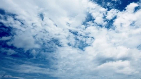 Time lapse of moving cloud of summer sky Stock Footage 77216755
