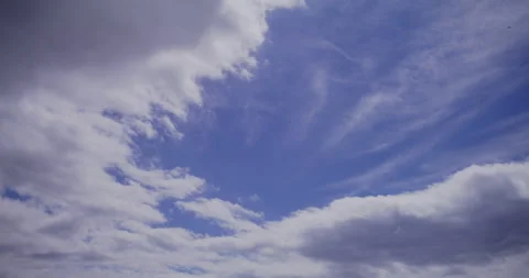 Time Lapse of Moving Clouds and Blue Sky Stock Footage 307233844