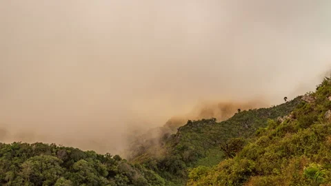 Time lapse of moving clouds during sunset at Don Luang Chiang Dao Stock Footage 258818639