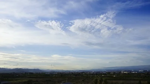 Time lapse of moving clouds at dusk Stock Footage 126315772