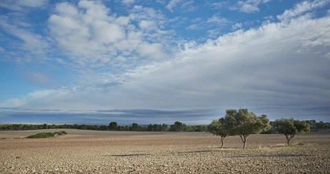 Time lapse of moving clouds on farm fields 스톡 동영상 103434707