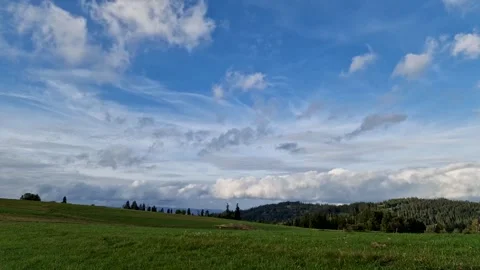 Time lapse: moving clouds in mountains Stock Footage 252317479