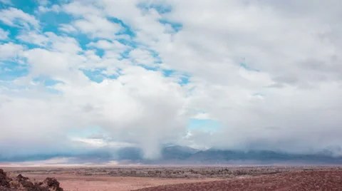 Time Lapse - Moving Clouds Over the Mountains Stock Footage 48430988