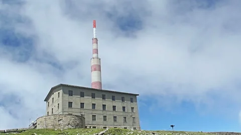 Time lapse with moving clouds over mountain peak Botev, Bulgaria Video stock 51564115