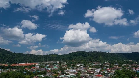 Time lapse of moving clouds over Ampang city in Kuala Lumpur, Malaysia. Stock Footage 79023619