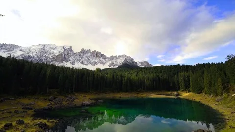 Time lapse - Moving clouds over Lake Karer Видео 80928492