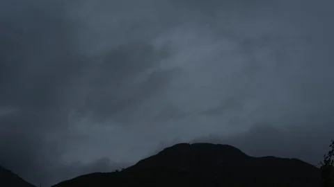 Time lapse of moving clouds over a hill Stock Footage 117446295