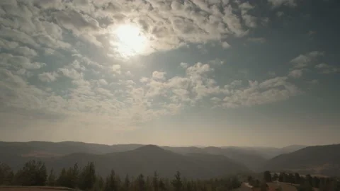 Time lapse of moving clouds over the mountain, Bulgaria. Stock Footage 230649807